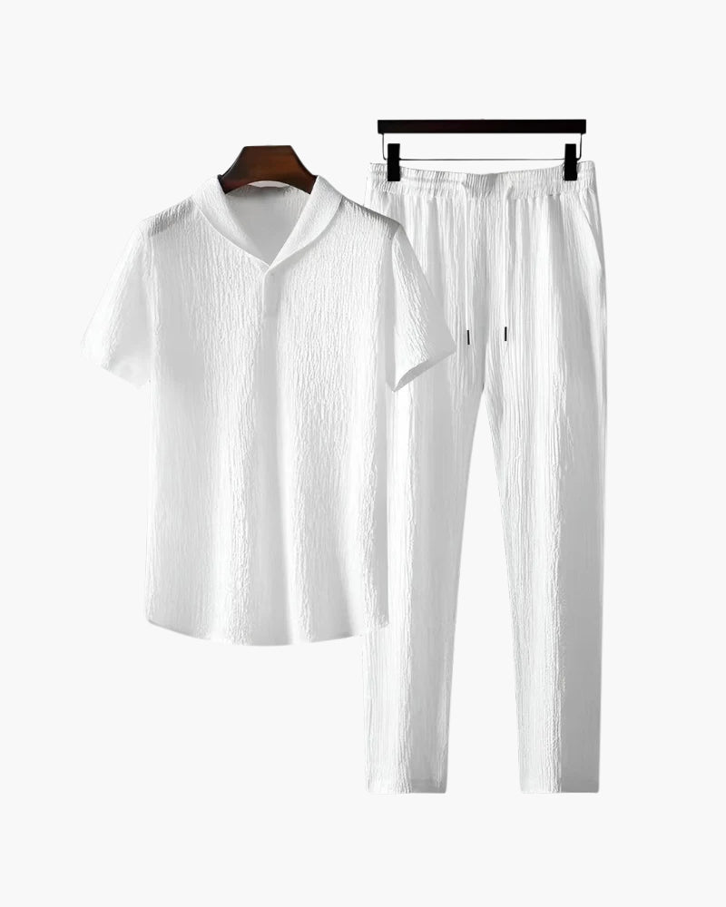 Luis Old Money - Cotton Polo & Pantalon Set