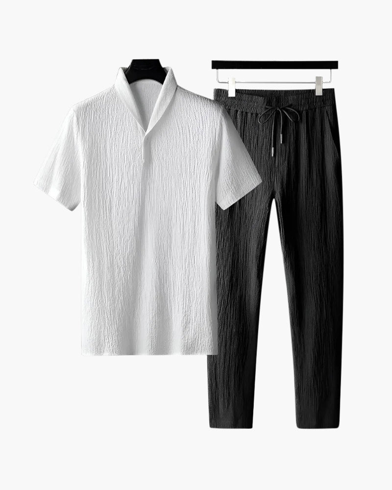 Luis Old Money - Cotton Polo & Pantalon Set