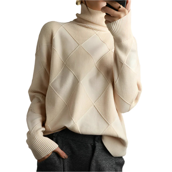 Chunky Lotus |  High Neck Sweater