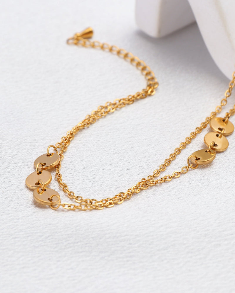 Amara Gold Circle Chain Bracelet