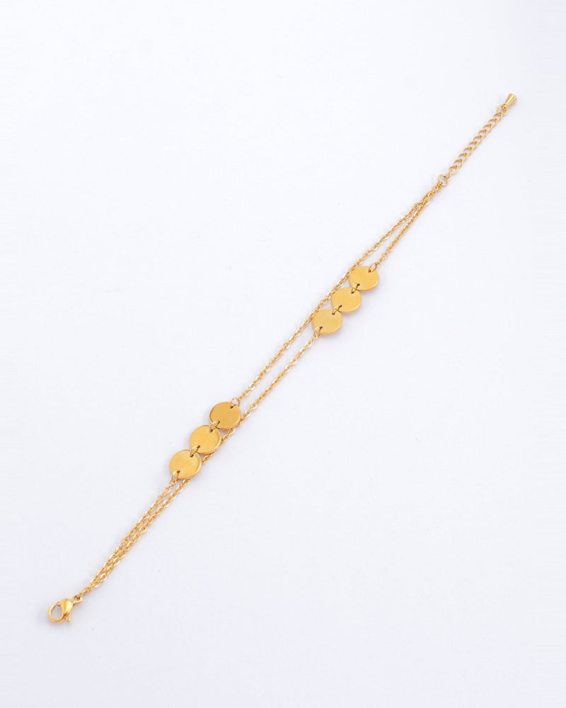 Mara Gold Circle Chain Bracelet