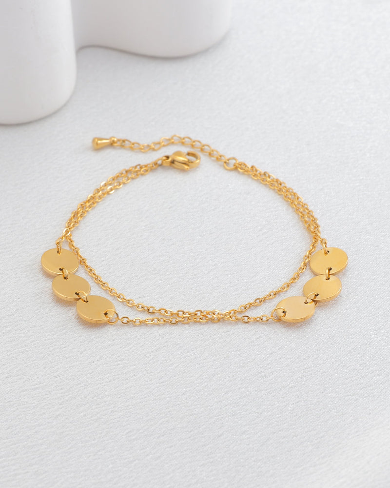 Mara Gold Circle Chain Bracelet