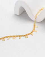 Moon and Stars Gold Bracelet