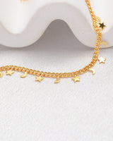 Moon and Stars Gold Bracelet