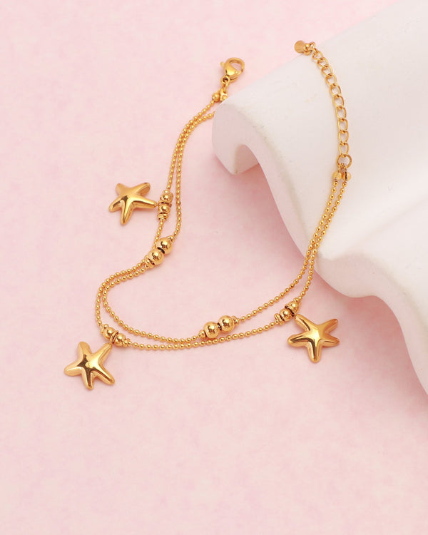 Starla Gold Starfish Layered Bracelet