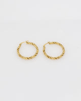 Charlotte Gold Twist Hoop Earrings