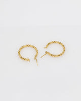 Charlotte Gold Twist Hoop Earrings