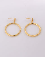 Anastasia Gold Irregular Circle Earrings