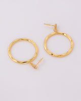 Anastasia Gold Irregular Circle Earrings