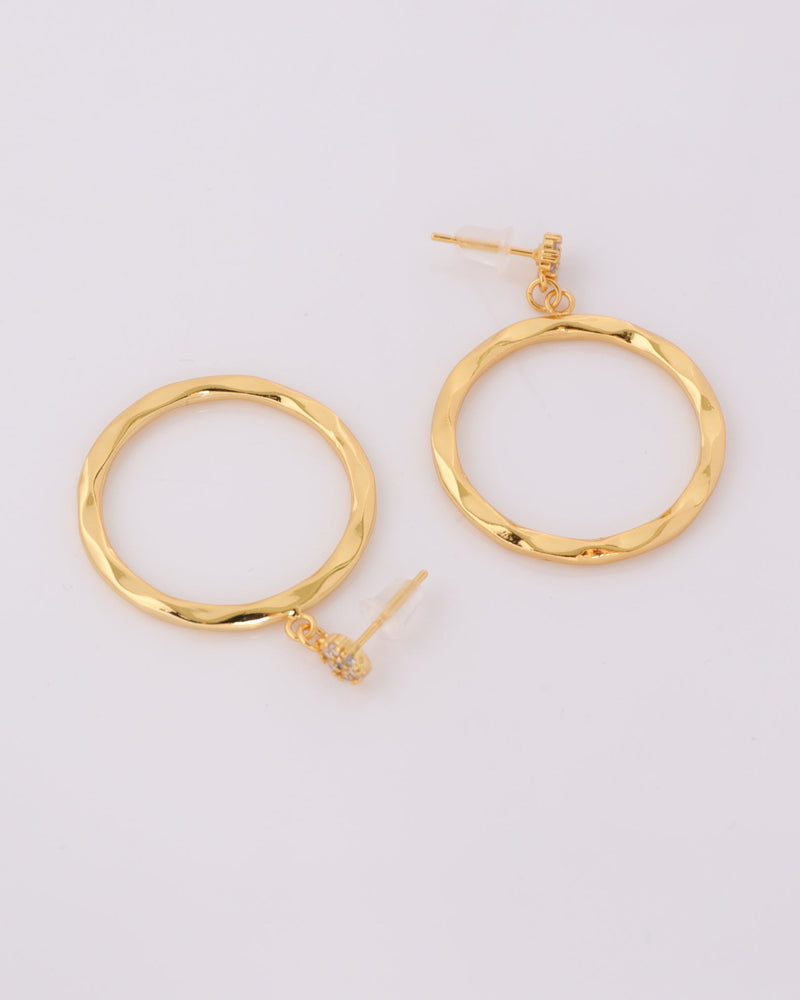 Anastasia Gold Irregular Circle Earrings