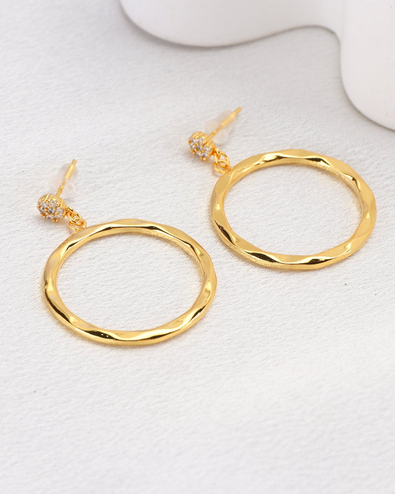 Anastasia Gold Irregular Circle Earrings