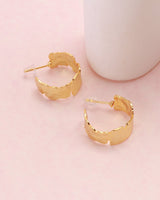 Chloe Gold Irregular Half Hoop Earring