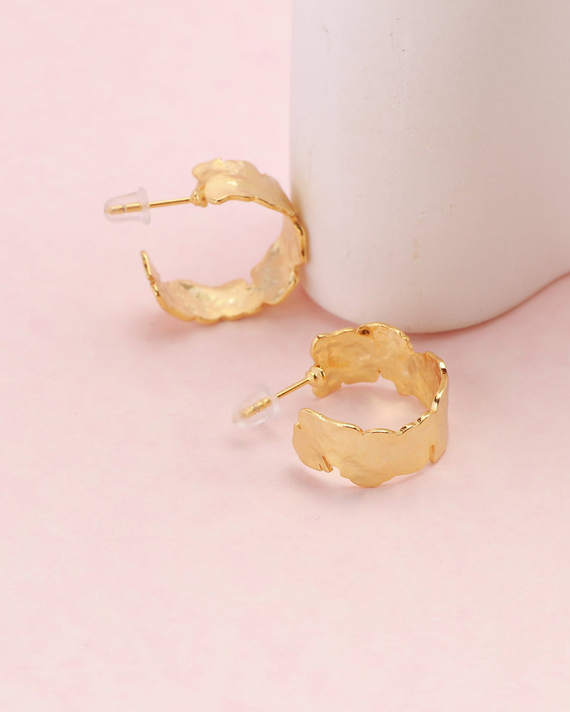 Chloe Gold Irregular Half Hoop Earring