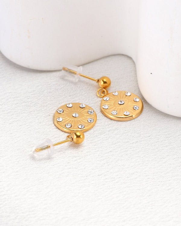 Zariah Gold Eye Zirconia Earrings