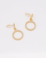 Yana Gold Zirconia Circle Earrings