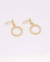 Yana Gold Zirconia Circle Earrings