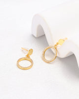 Yana Gold Zirconia Circle Earrings