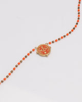 Mystara Red Evil Eye Beaded Necklace