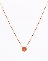 Mystara Red Evil Eye Beaded Necklace