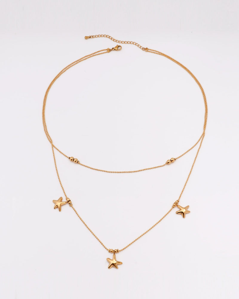 Starla Gold Starfish Layered Necklace