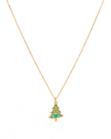 Jingle Green Christmas Tree Pendant Necklace