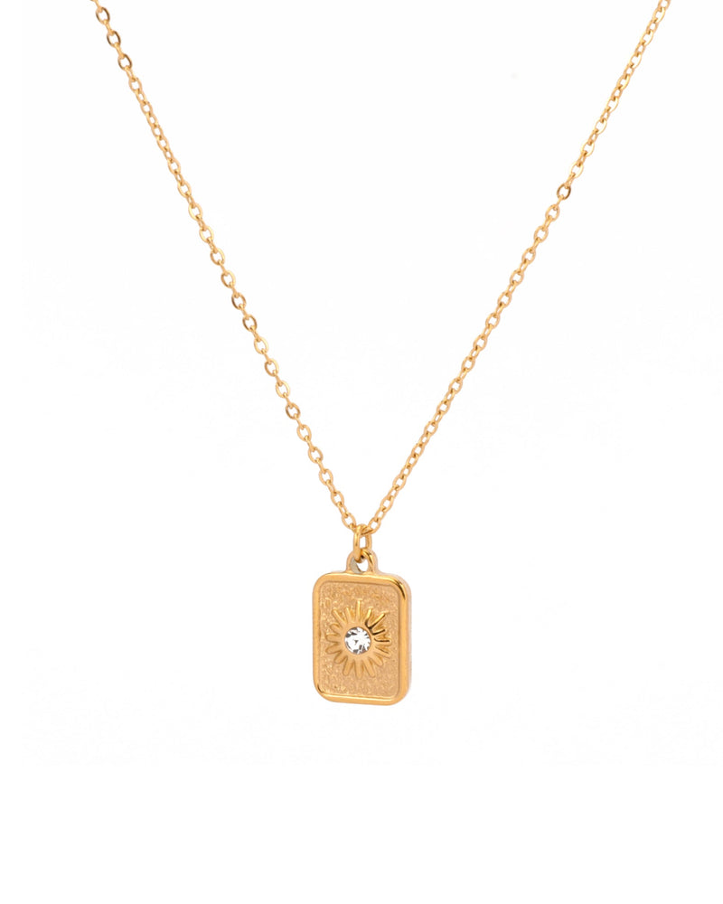 Celeste Gold Star Zirconia Necklace