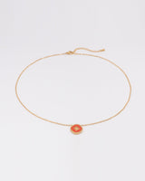 Vermilion Red Gold Star Necklace