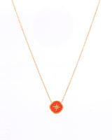 Vermilion Red Gold Star Necklace