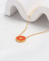 Vermilion Red Gold Star Necklace