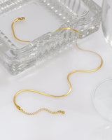 Sabine Gold Thin Snake Chain Necklace