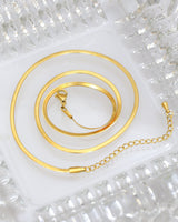 Sabine Gold Thin Snake Chain Necklace