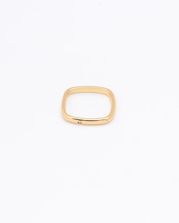 Quadra Gold Square Ring