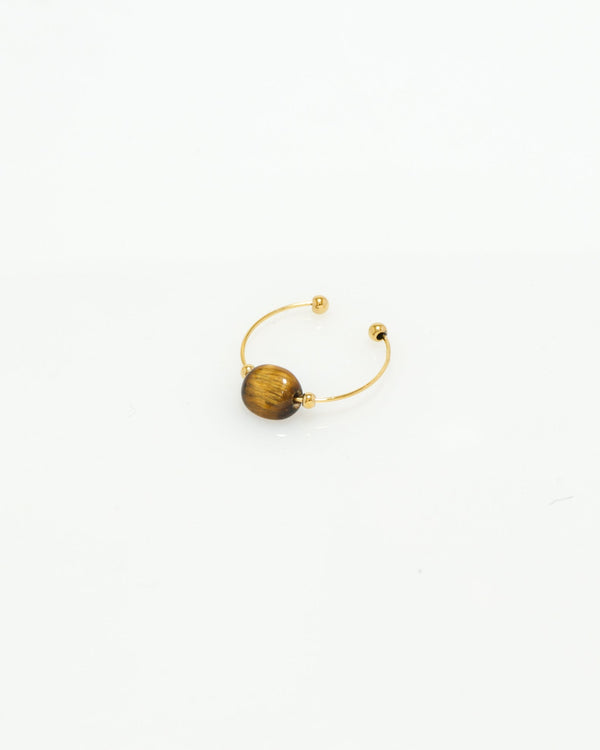 Tiger Eye Stone Gold Ring