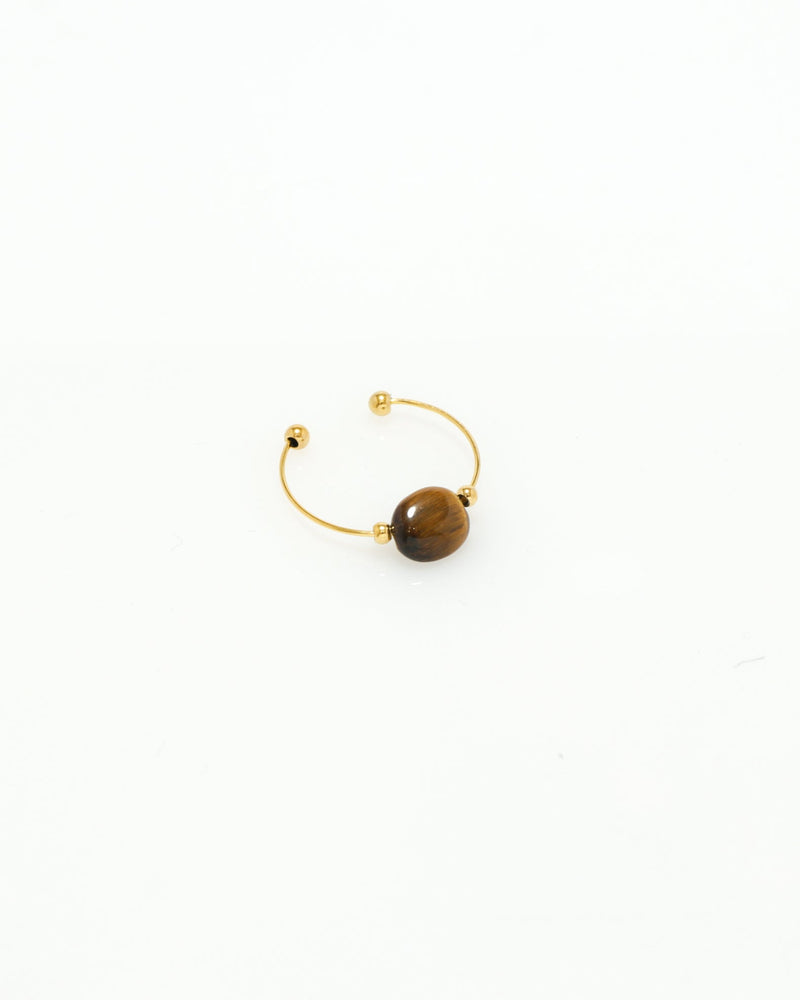 Tiger Eye Stone Gold Ring