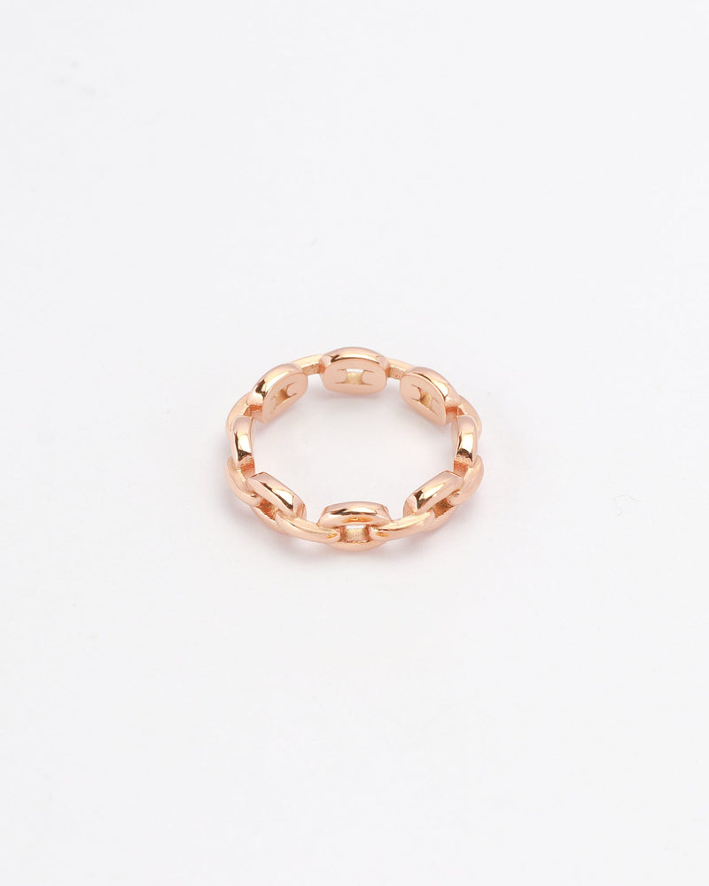 Rosalie Rose Gold Chain Ring