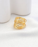 Solara Gold Thin Multi Wrap Ring