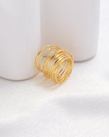 Solara Gold Thin Multi Wrap Ring