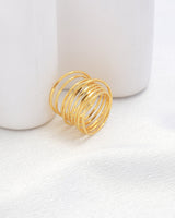 Solara Gold Thin Multi Wrap Ring