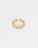 Mira Gold and White Ring