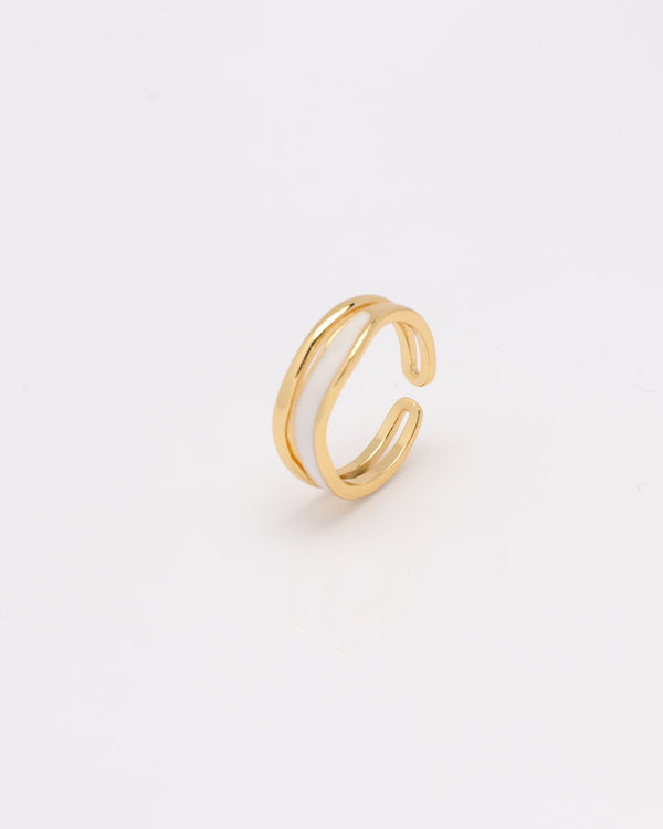 Mira Gold and White Ring