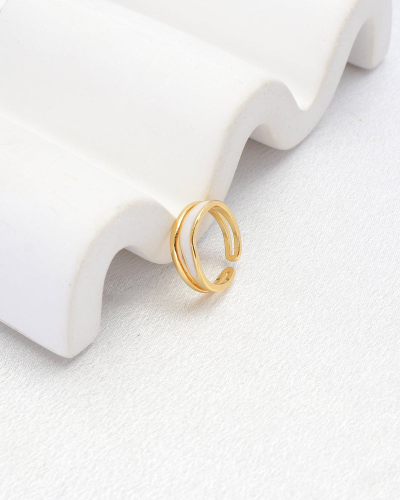 Mira Gold and White Ring