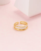 Mira Gold and White Ring