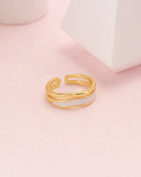 Mira Gold and White Ring