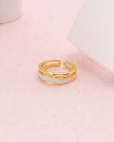 Mira Gold and White Ring